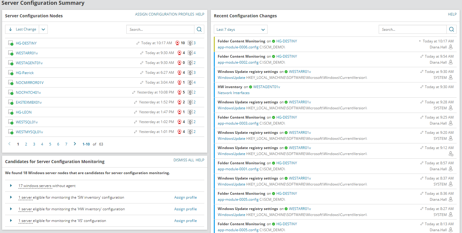 Server Configuration Monitor